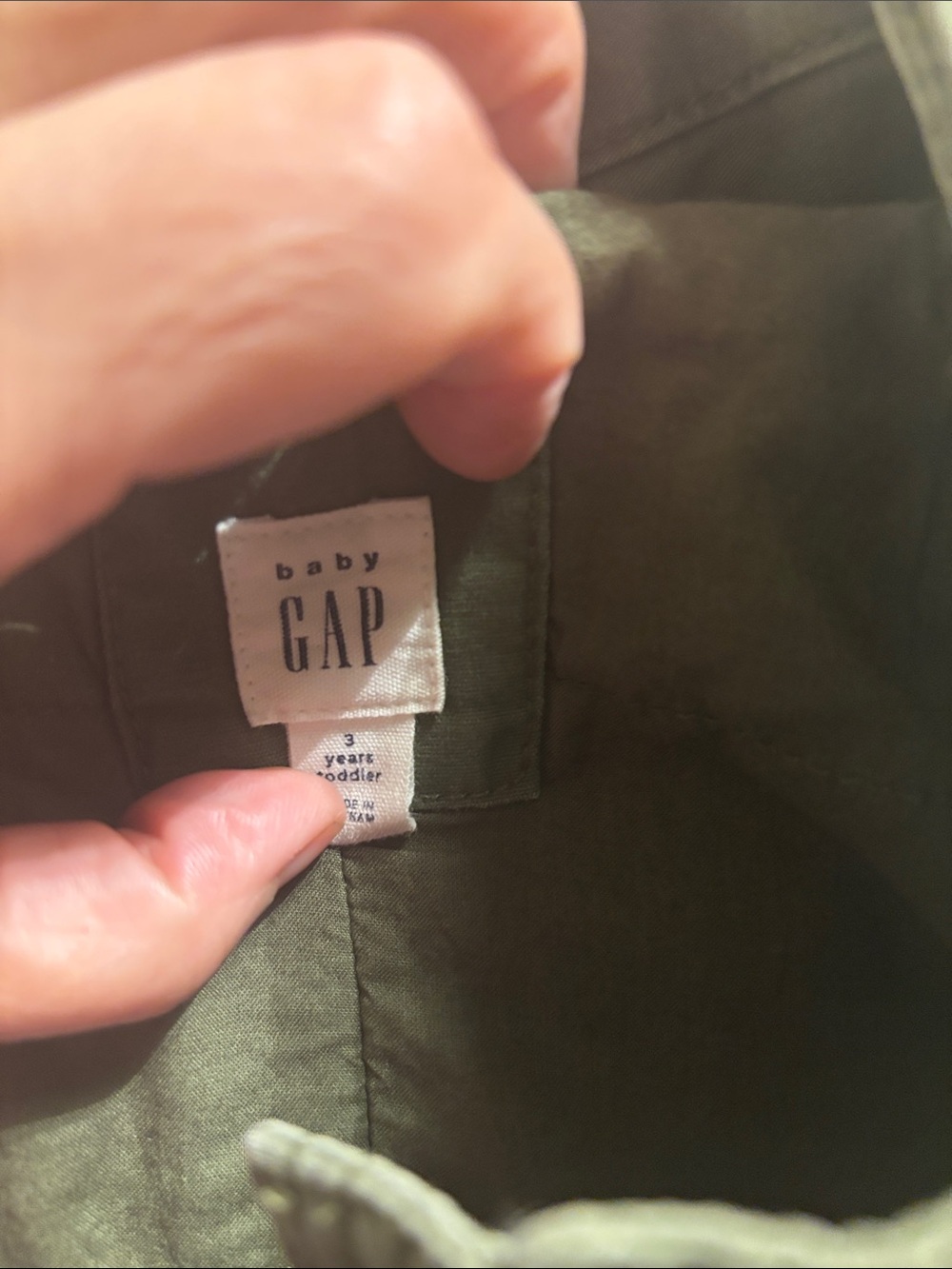 GAP Kids Olive Green Hooded Utility Anorak - Picture 4 of 5